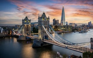 Tower Bridge and London skyline