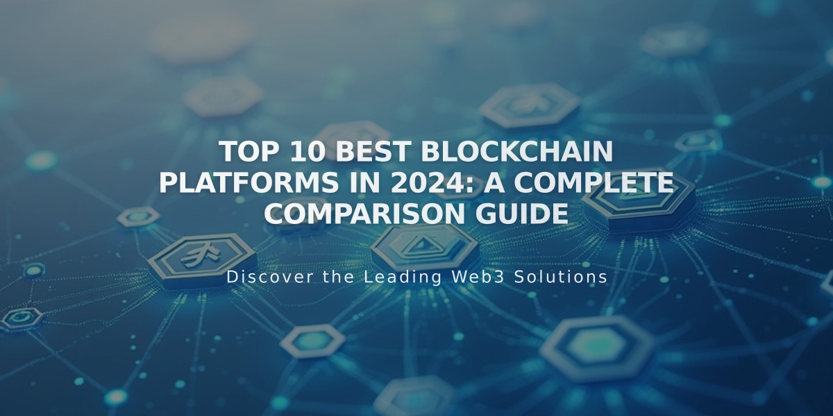 Top 10 Best Blockchain Platforms in 2024: A Complete Comparison Guide